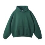 Streetwear Unisex Oversized Green Fleece Hoodie