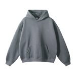 Streetwear Unisex Oversized Grey Fleece Hoodie
