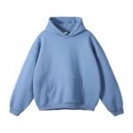 Streetwear Unisex Oversized Sky Blue Fleece Hoodie