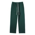 Unisex Green Straight Sweatpants